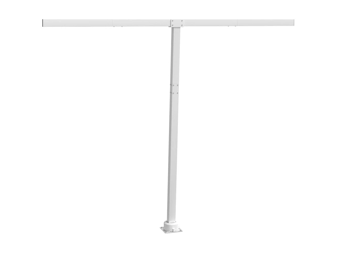 Jeu de poteaux d'Store banne blanc 300x245 cm fer FR205003
