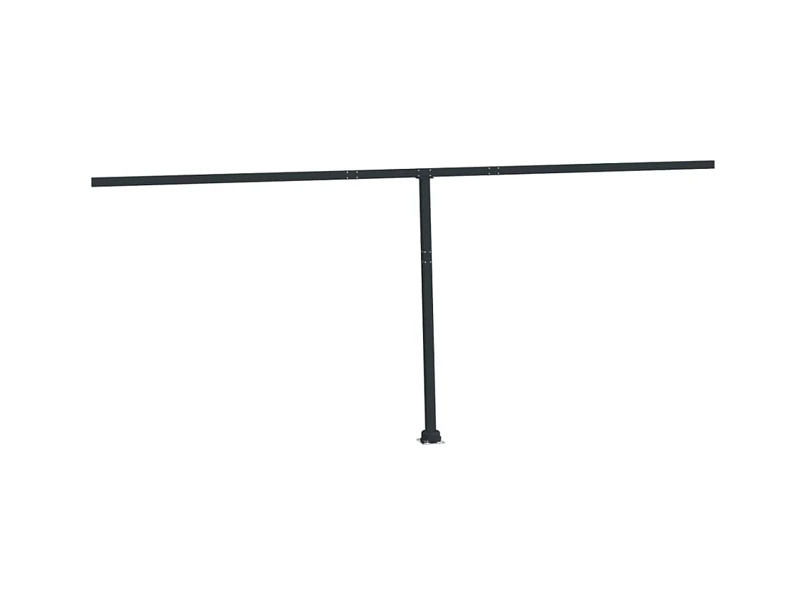 Jeu de poteaux d'Store banne anthracite 600x245 cm fer FR294001
