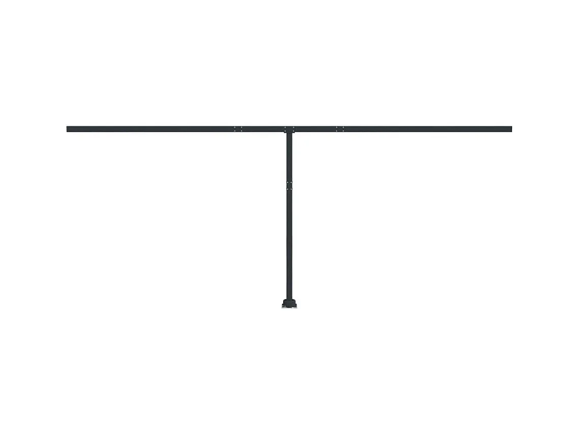 Jeu de poteaux d'Store banne anthracite 600x245 cm fer FR294001