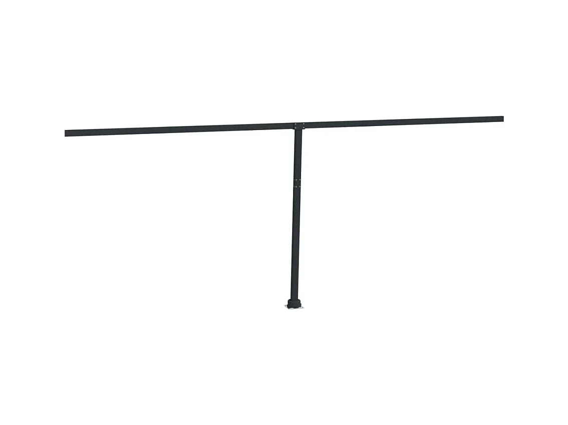 Jeu de poteaux d'Store banne anthracite 600x245 cm fer FR294001