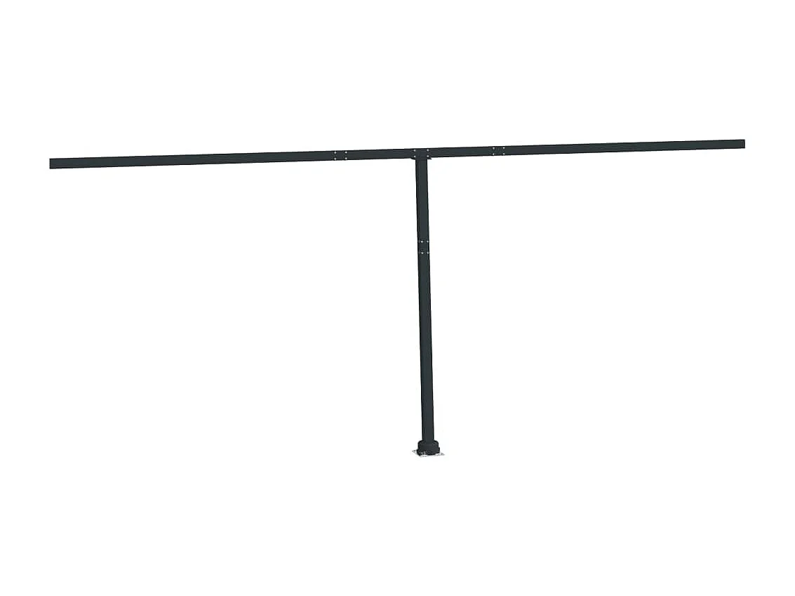 Jeu de poteaux d'Store banne anthracite 600x245 cm fer FR294001