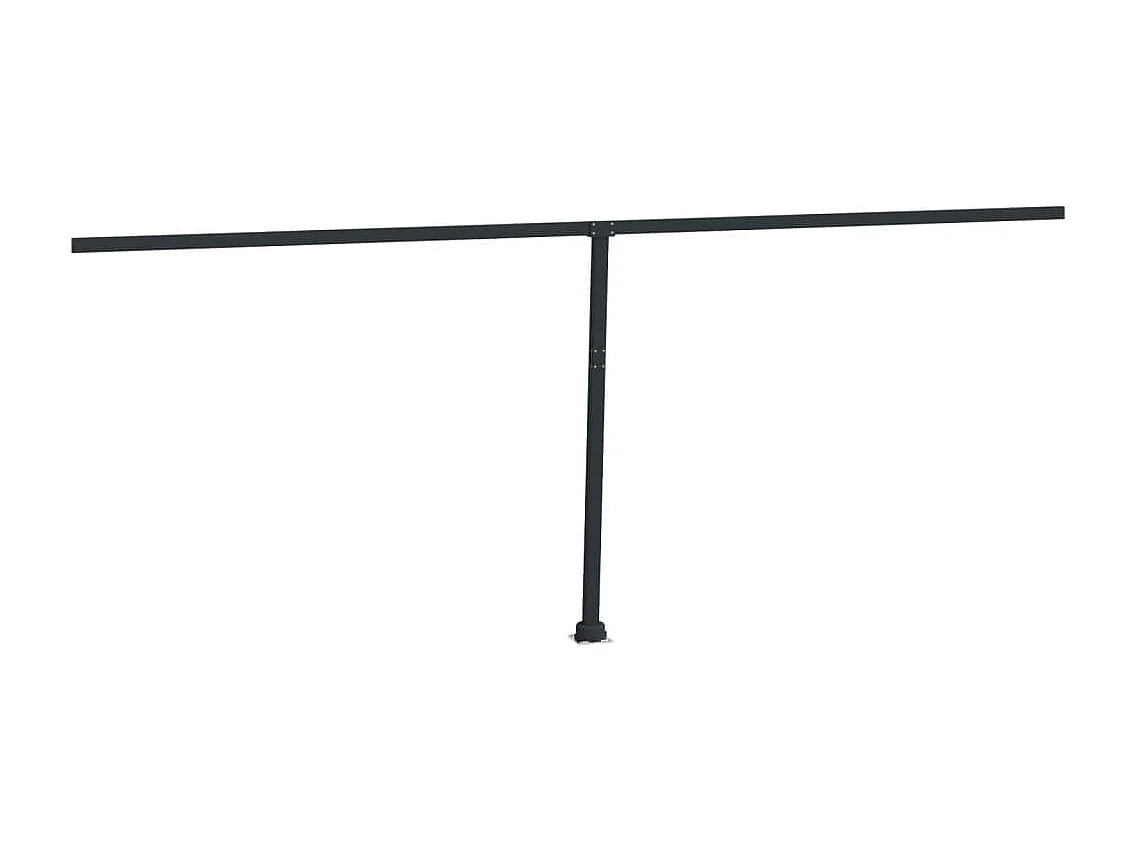 Jeu de poteaux d'Store banne anthracite 600x245 cm fer FR294001