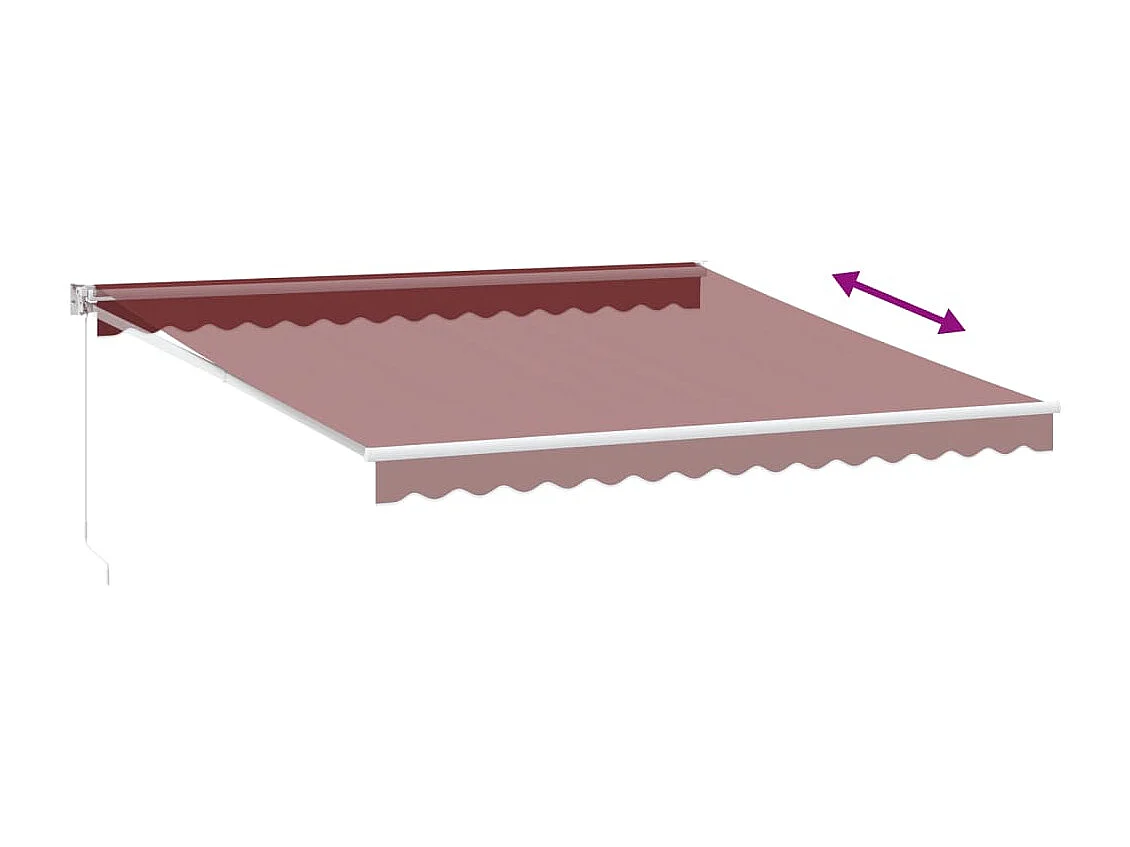 Toldo retráctil manual burdeos 400x300 cm ES925125