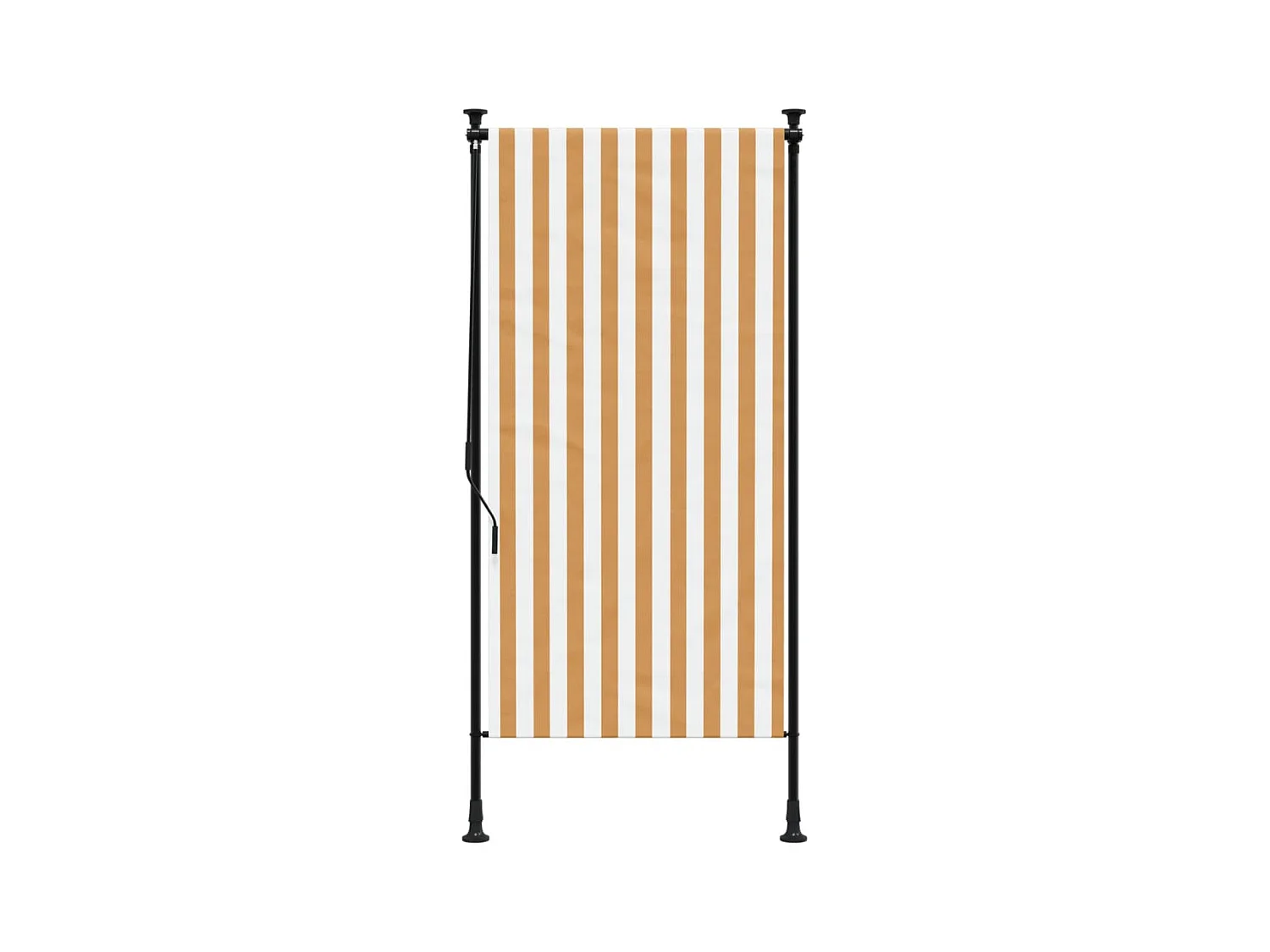 Store roulant d'extérieur orange et blanc 100x270cm tissu acier FR683384