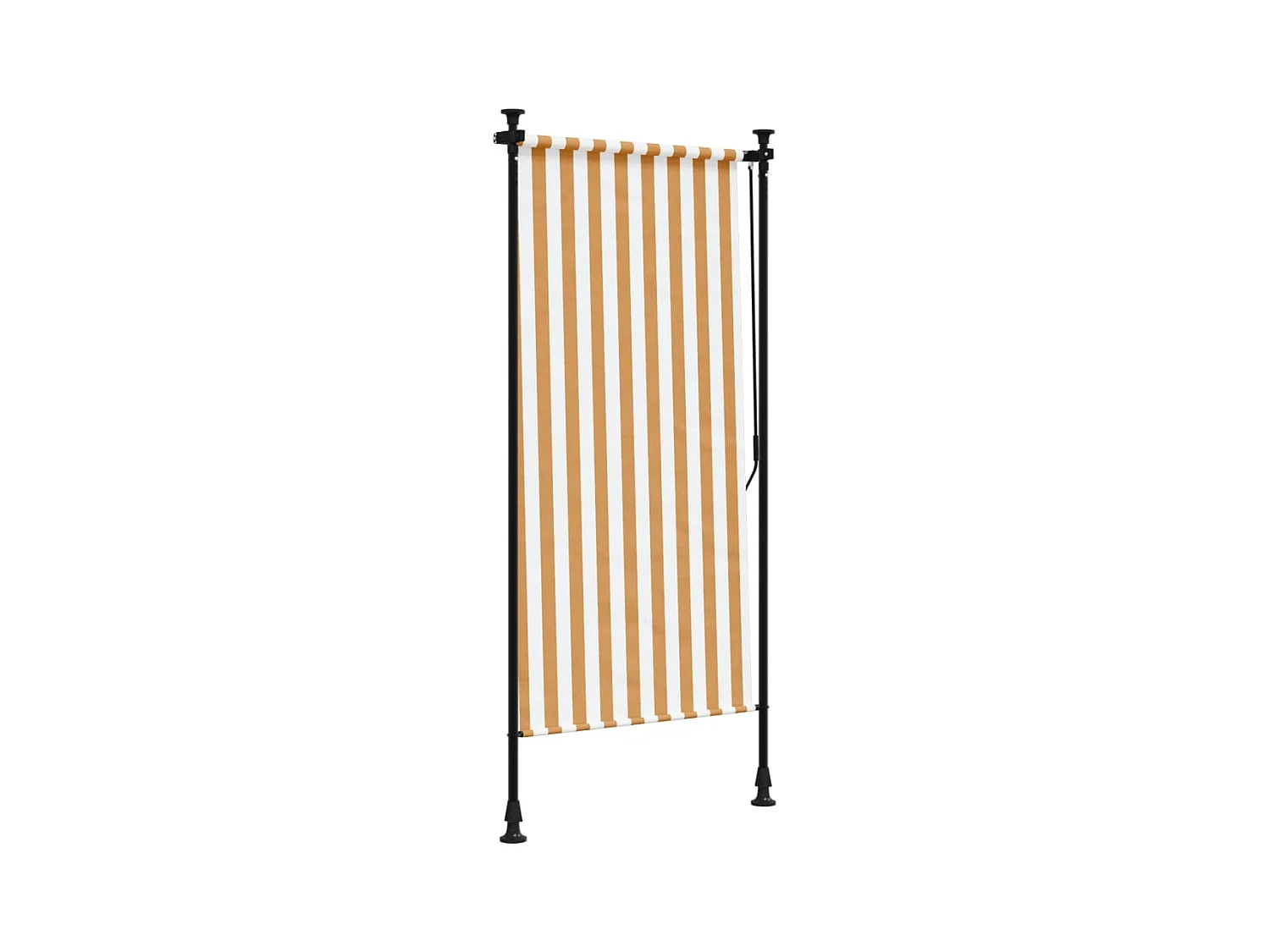 Store roulant d'extérieur orange et blanc 100x270cm tissu acier FR683384