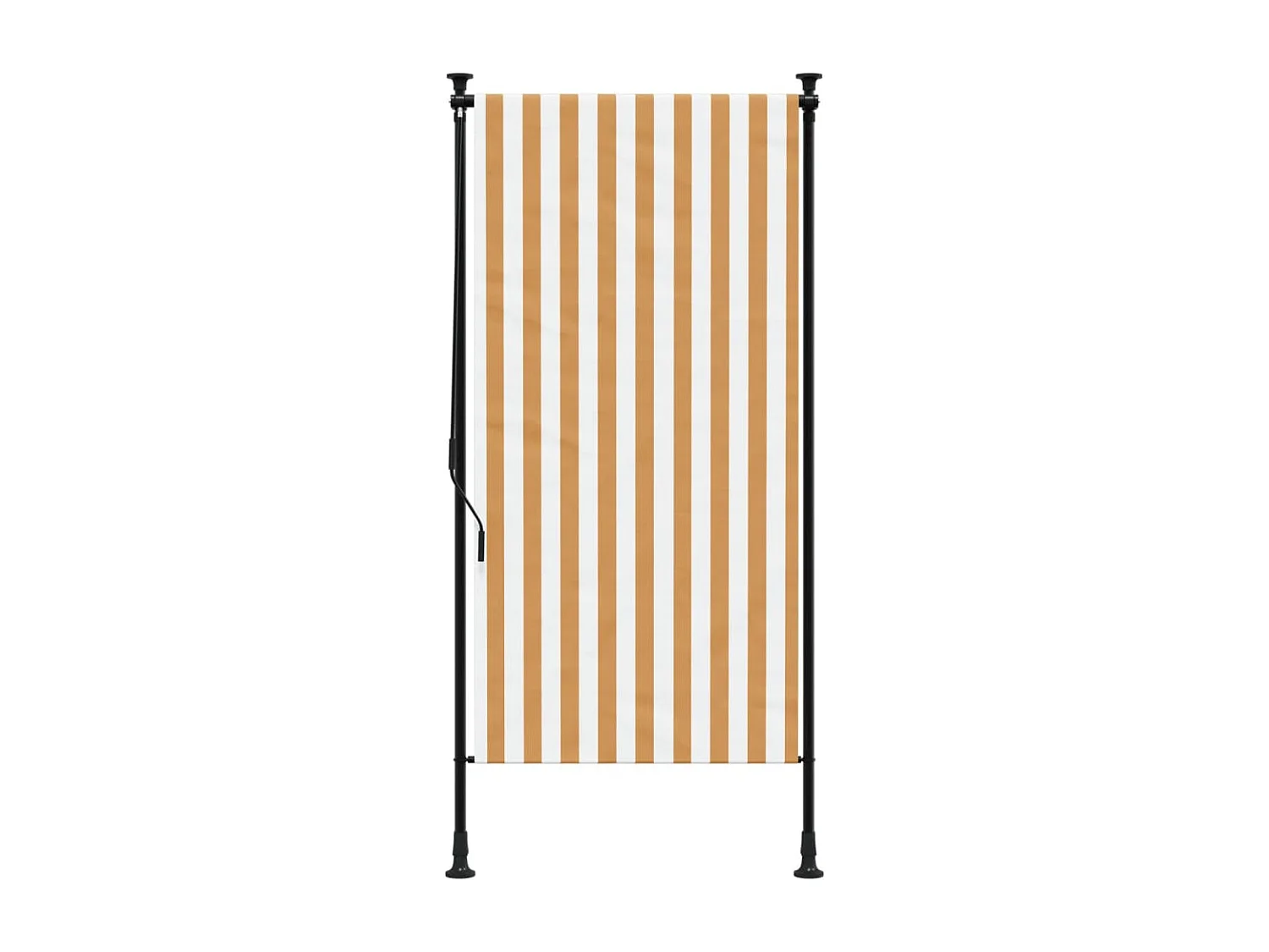 Persiana enrollable exterior tela acero naranja y blanco ES505511