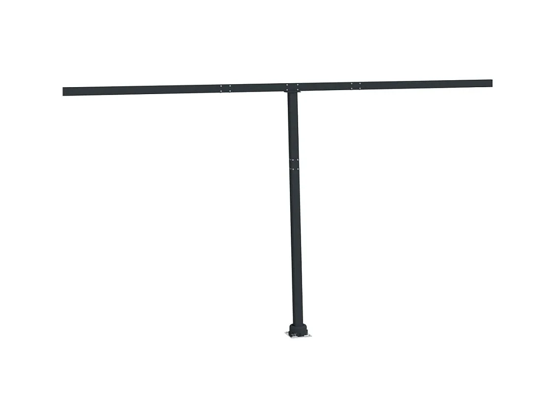 Jeu de poteaux d'Store banne anthracite 450x245 cm fer FR469956