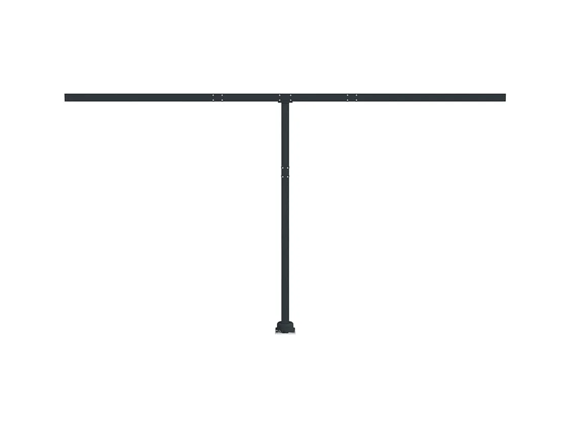 Jeu de poteaux d'Store banne anthracite 450x245 cm fer FR469956