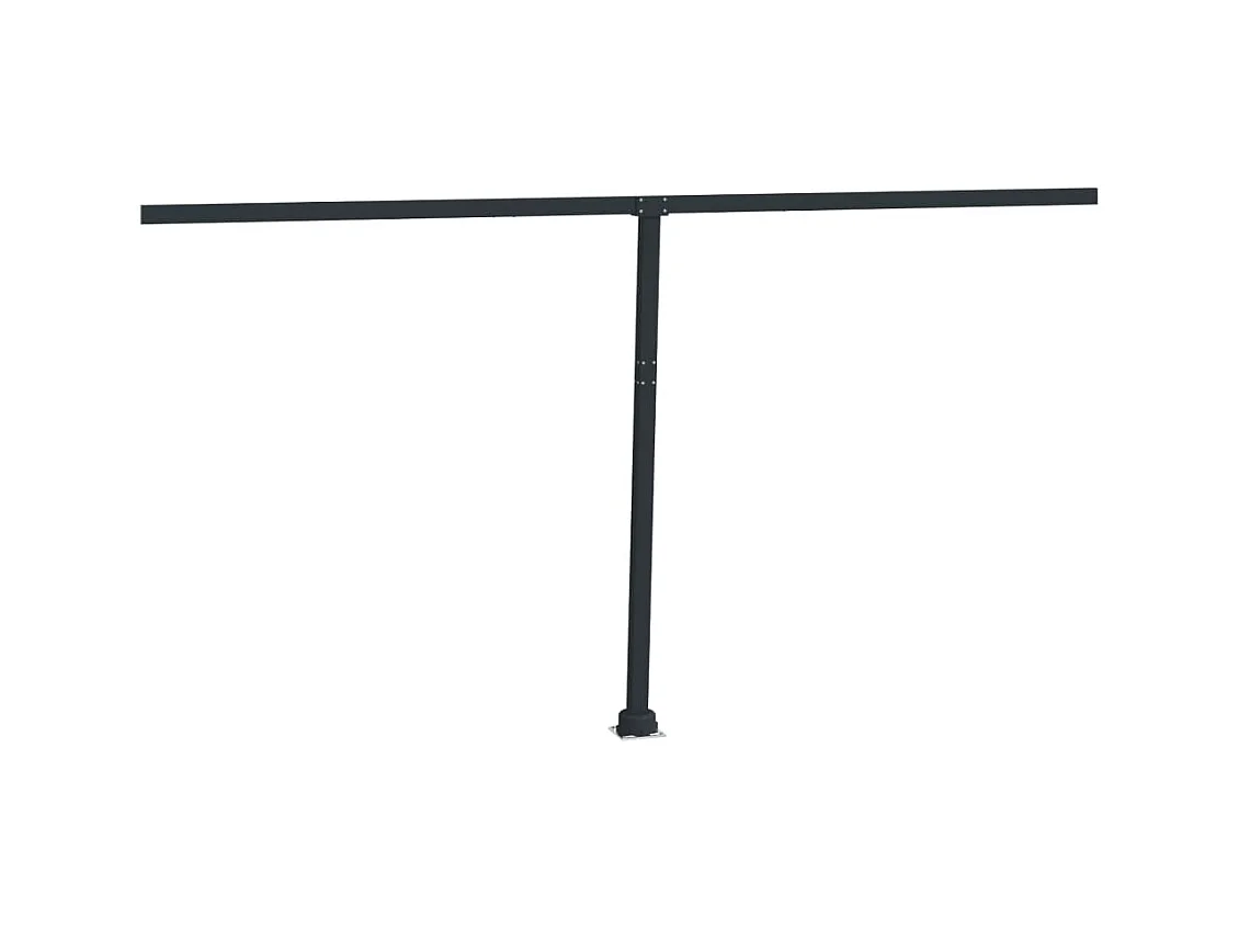 Jeu de poteaux d'Store banne anthracite 450x245 cm fer FR469956