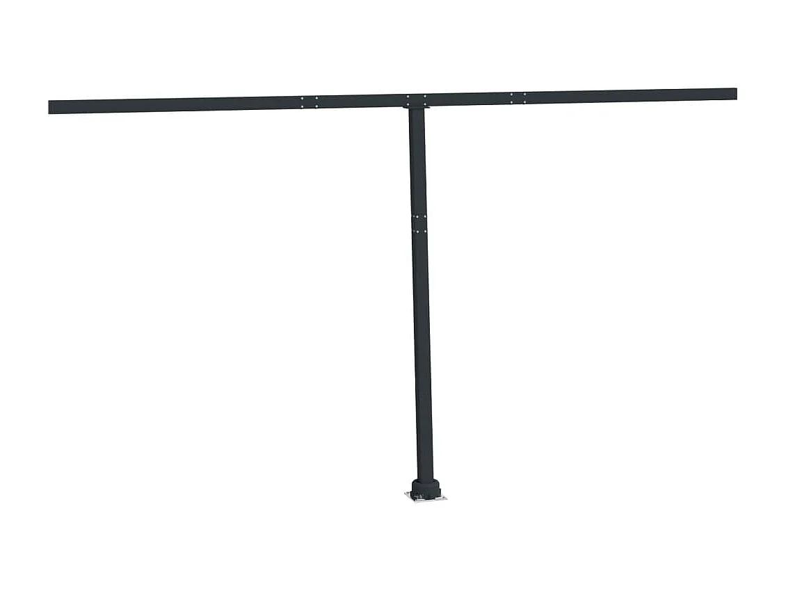 Jeu de poteaux d'Store banne anthracite 450x245 cm fer FR469956
