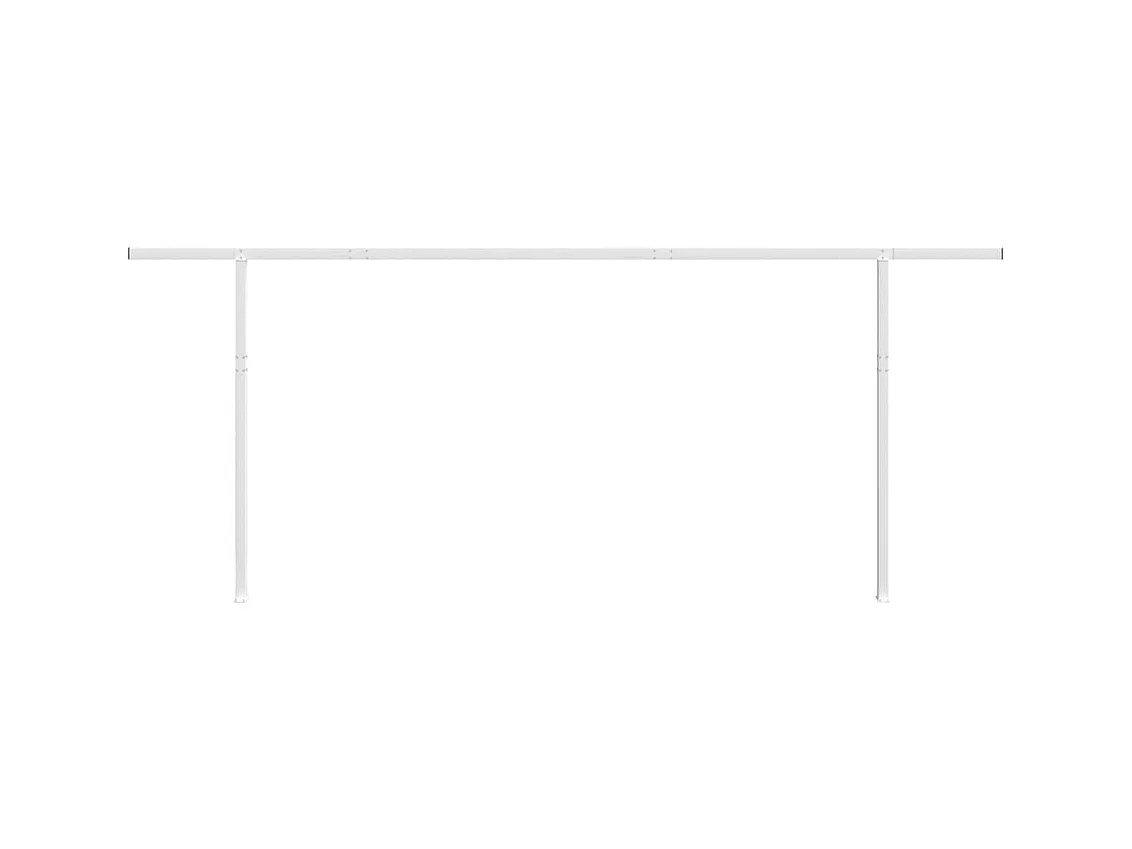 Jeu de poteaux d'Store banne blanc 600x245 cm fer FR507272