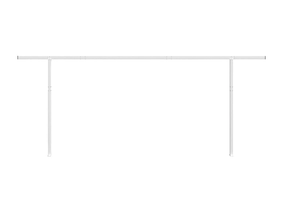 Jeu de poteaux d'Store banne blanc 600x245 cm fer FR507272