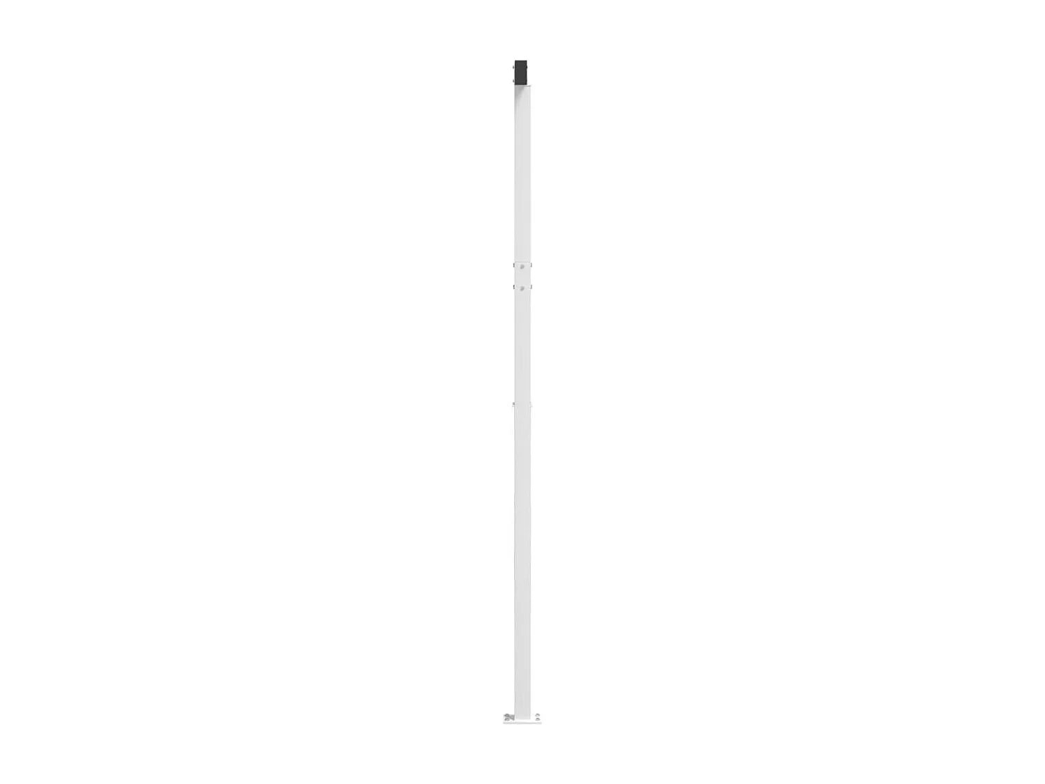 Jeu de poteaux d'Store banne blanc 600x245 cm fer FR507272
