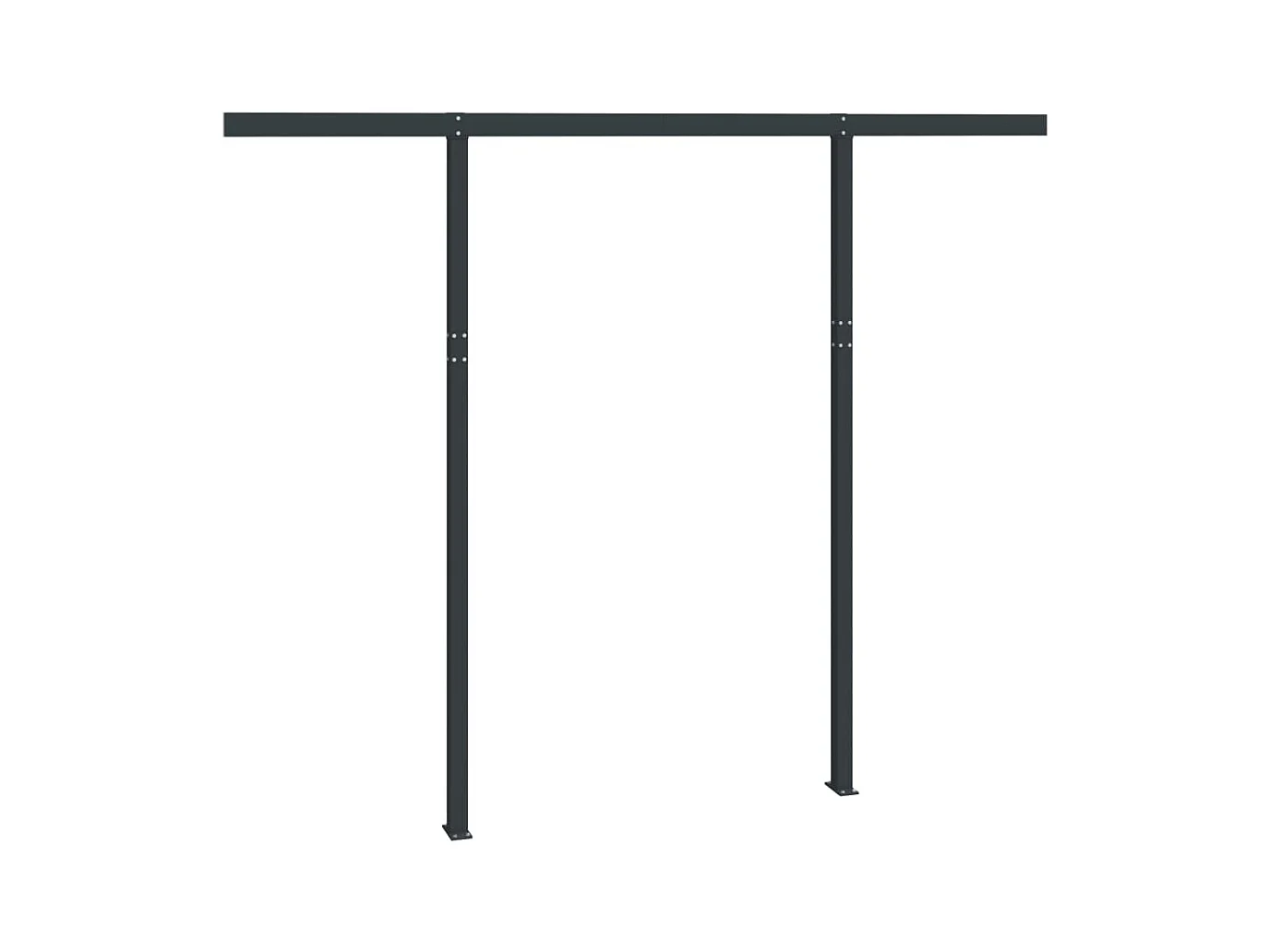 Jeu de poteaux d'Store banne anthracite 300x245 cm fer FR520064