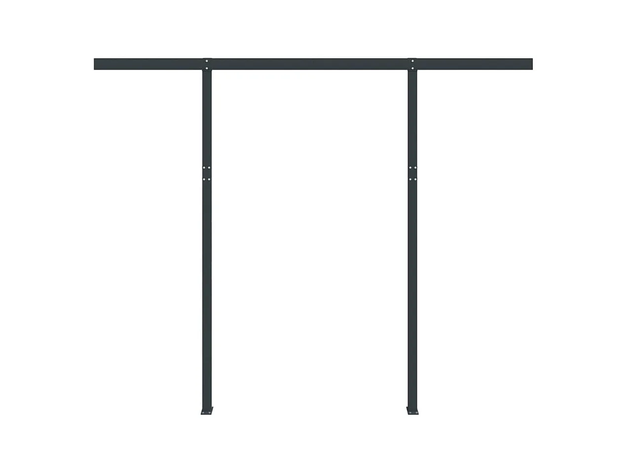 Jeu de poteaux d'Store banne anthracite 300x245 cm fer FR520064
