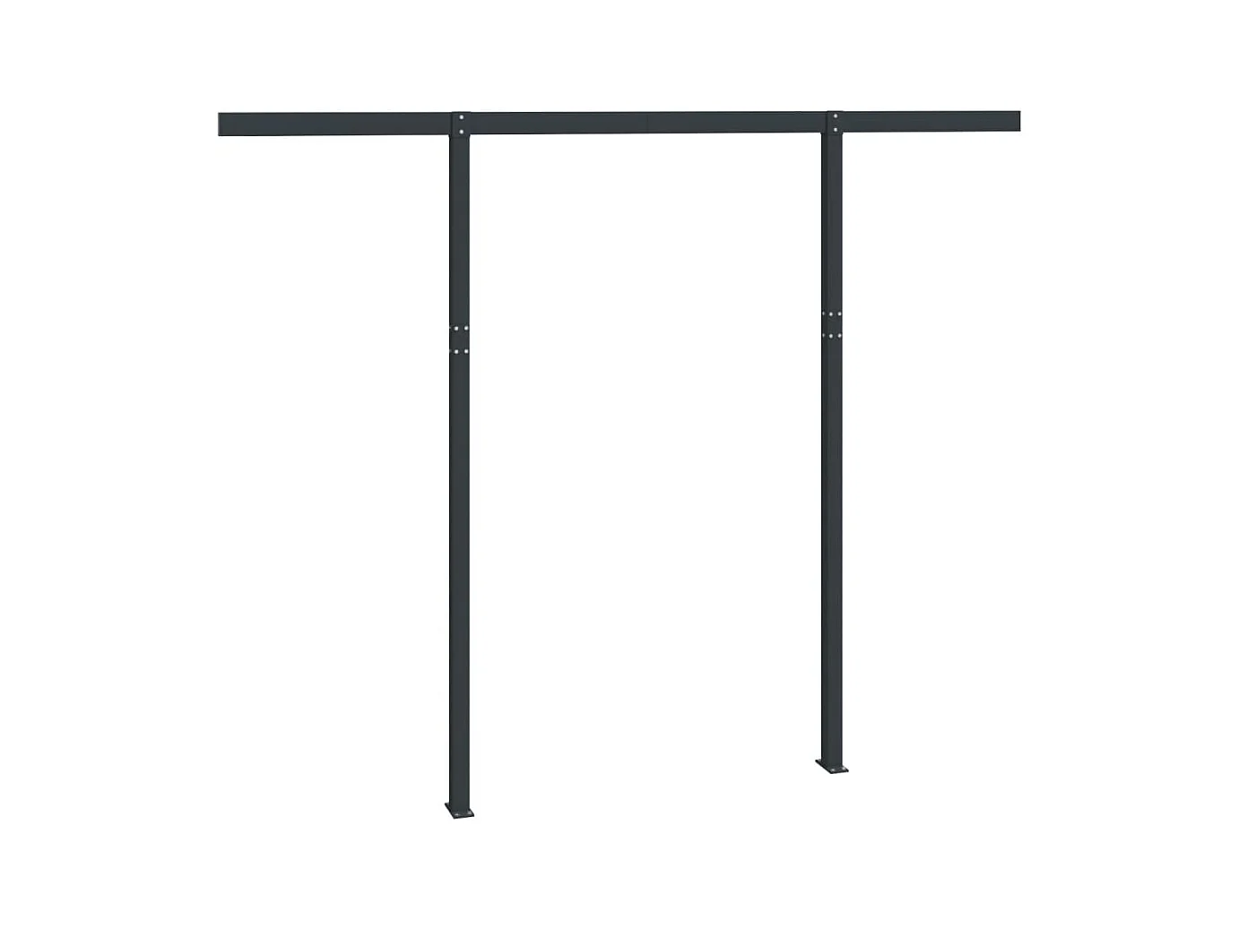 Jeu de poteaux d'Store banne anthracite 300x245 cm fer FR520064