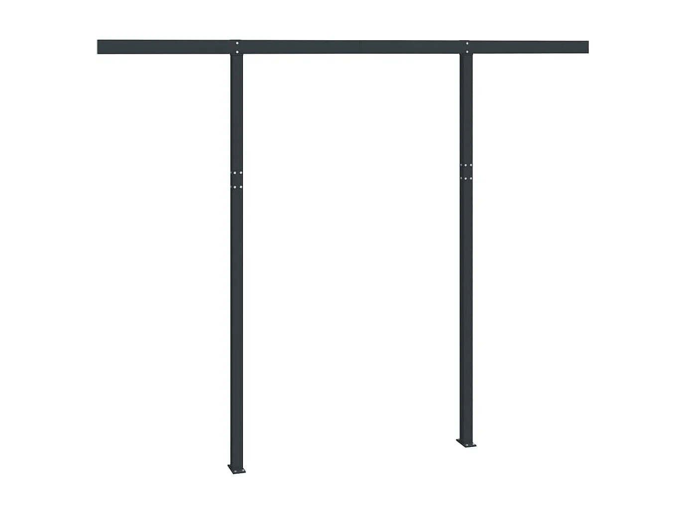 Jeu de poteaux d'Store banne anthracite 300x245 cm fer FR520064