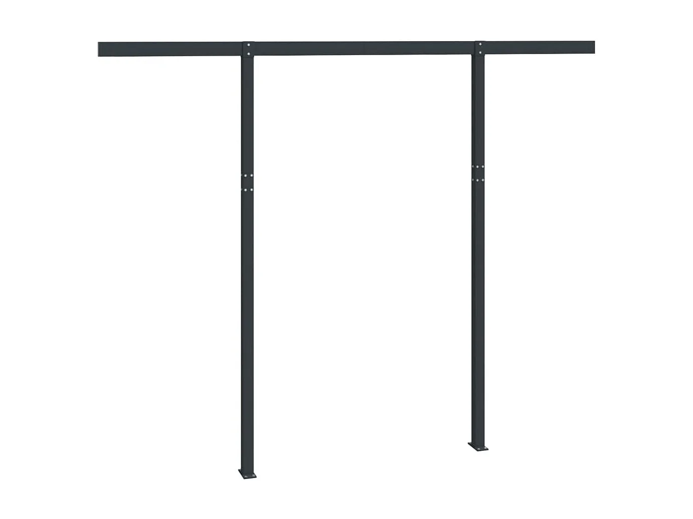 Jeu de poteaux d'Store banne anthracite 300x245 cm fer FR520064