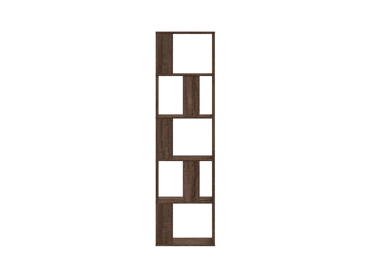 Boekenkast 5-laags 45x23,5x162,5 cm hout bruin eikenkleurig BE469258