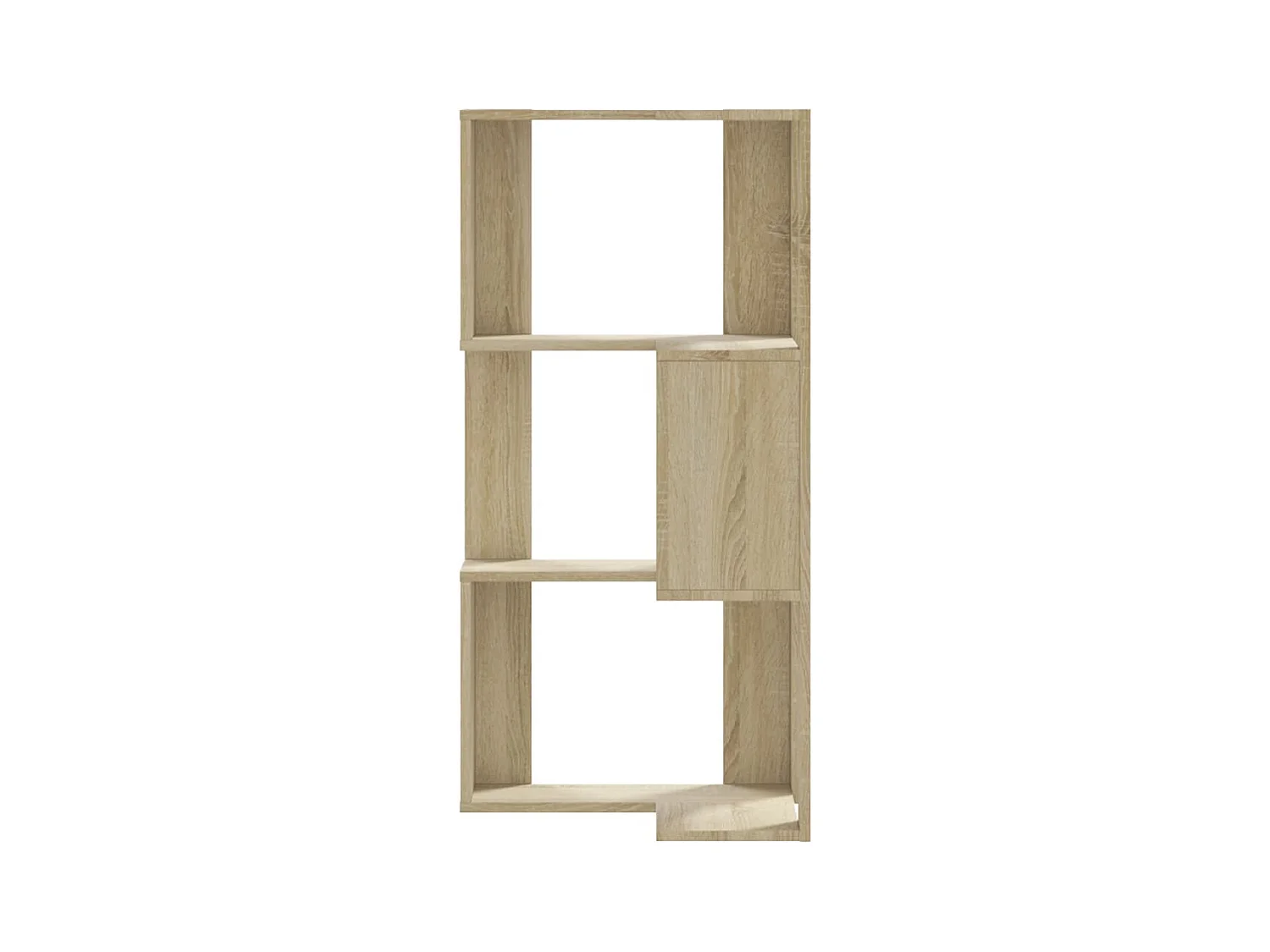 Biblioteca de esquina 3 niveles madera roble Sonoma 50x50x102cm ES481270