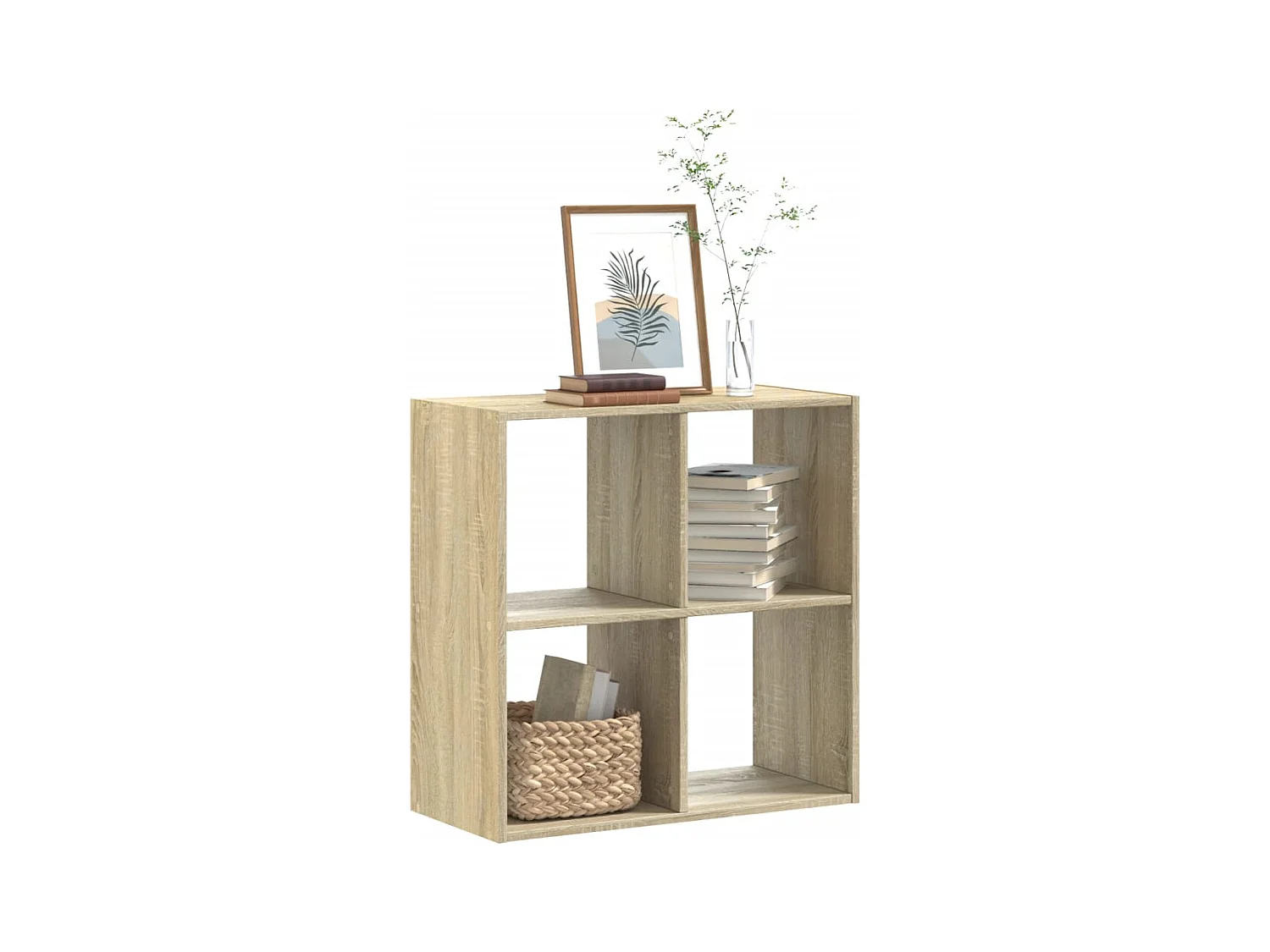 Bibliothèque chêne sonoma 68,5x32x68,5 cm bois d'ingénierie FR960234