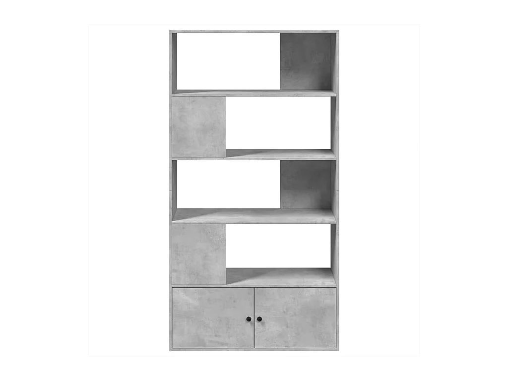 Biblioteca de madera de ingeniería gris hormigón 100x36x189 cm ES131021