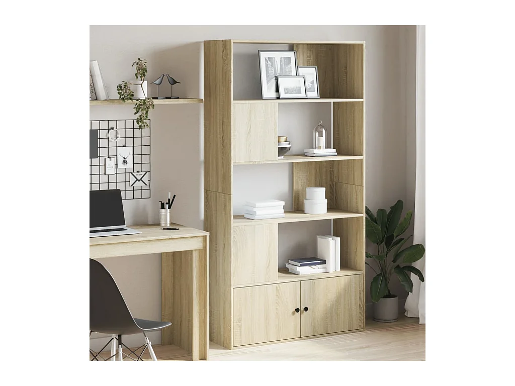 Bibliothèque chêne sonoma 100x36x189 cm bois d'ingénierie FR410640