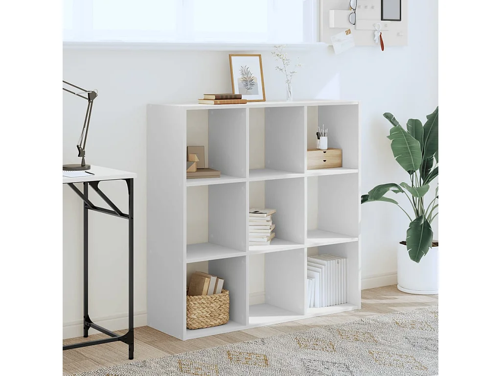 Bibliothèque blanc 102x32x102 cm bois d'ingénierie FR454477