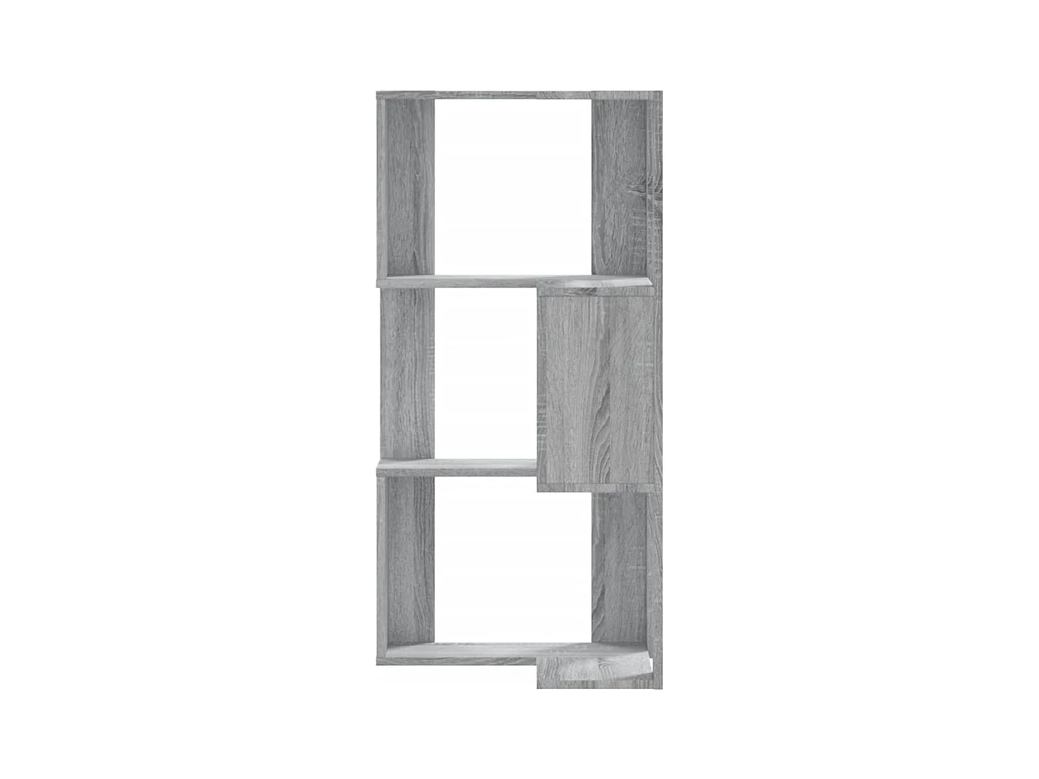 Biblioteca de esquina 3 niveles madera gris Sonoma 50x50x102 cm ES679945