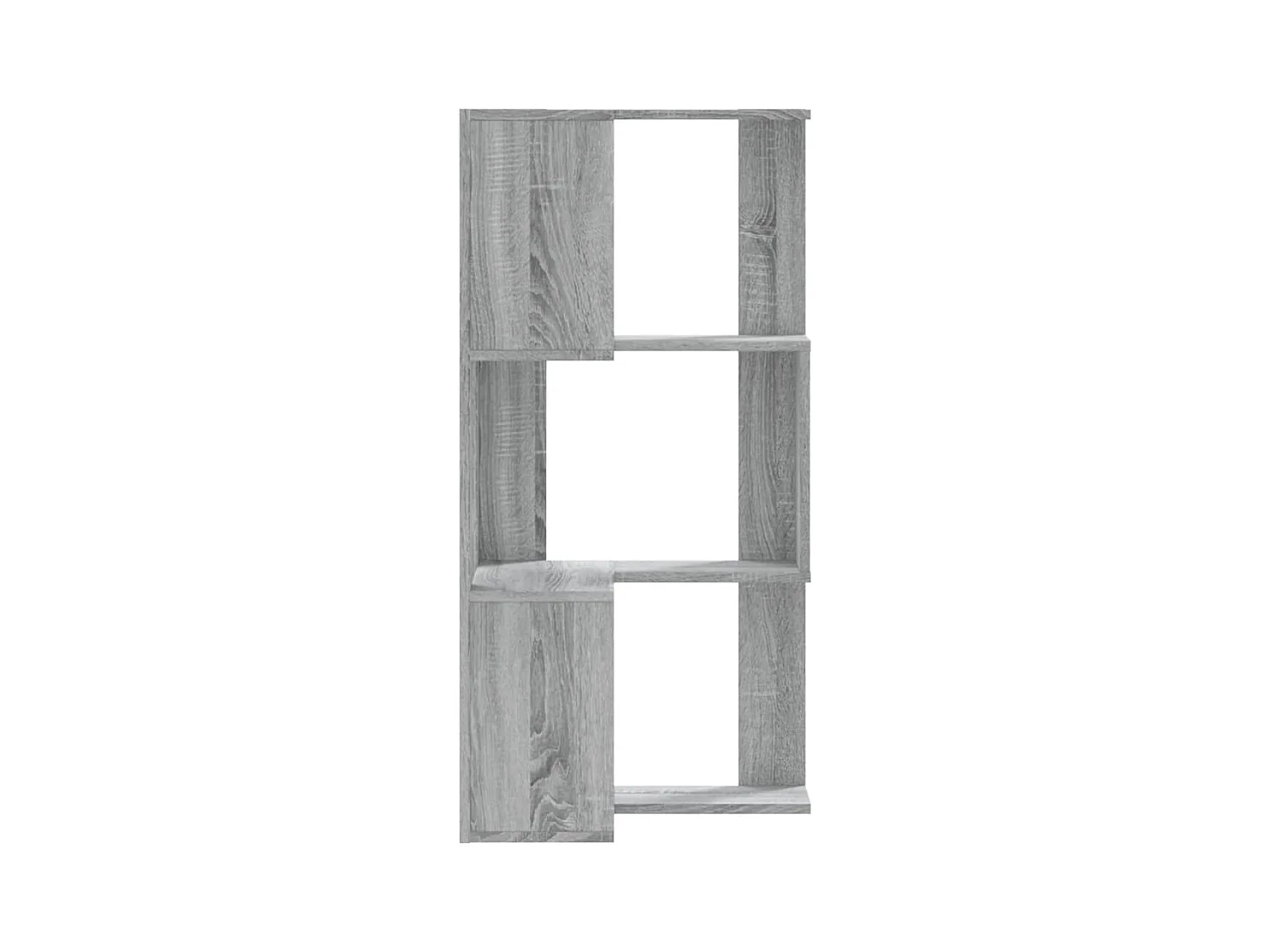 Biblioteca de esquina 3 niveles madera gris Sonoma 50x50x102 cm ES679945