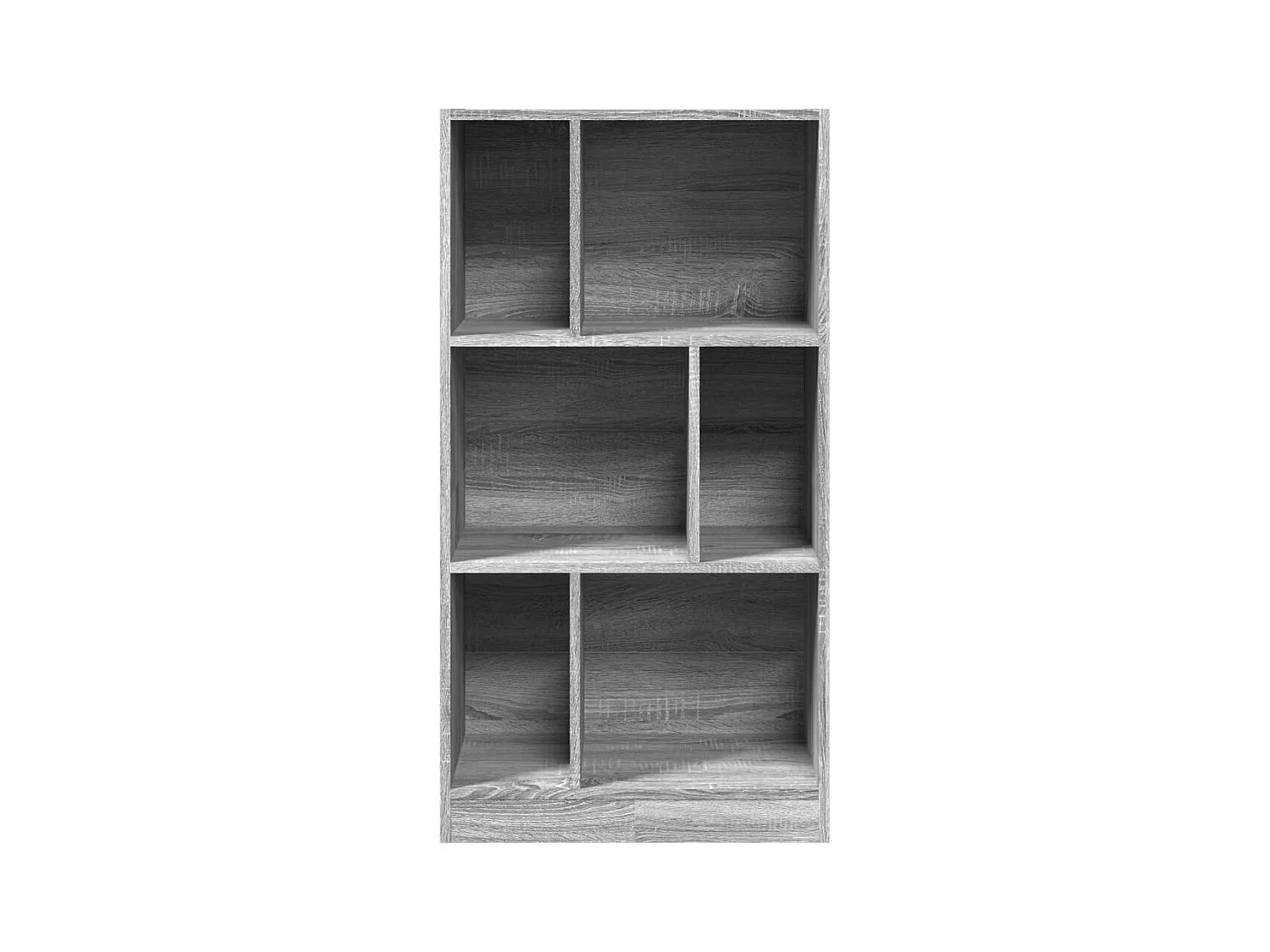 Biblioteca madera de ingeniería gris Sonoma 57x28,5x107,5 cm ES597784