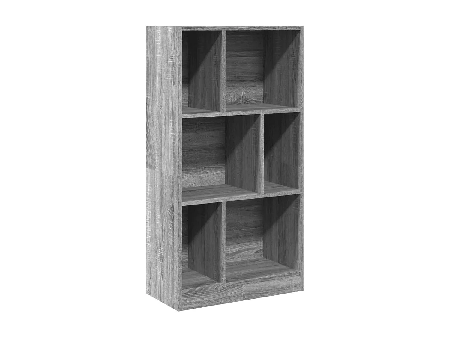 Biblioteca madera de ingeniería gris Sonoma 57x28,5x107,5 cm ES597784