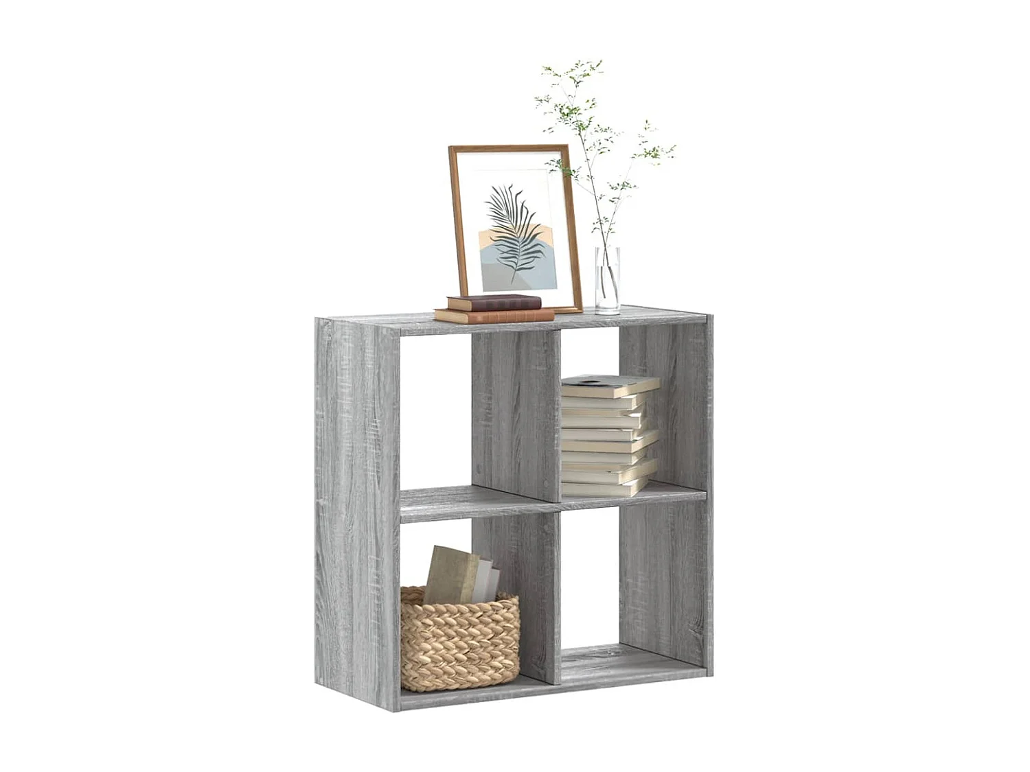 Bibliothèque sonoma gris 68,5x32x68,5 cm bois d'ingénierie FR252693