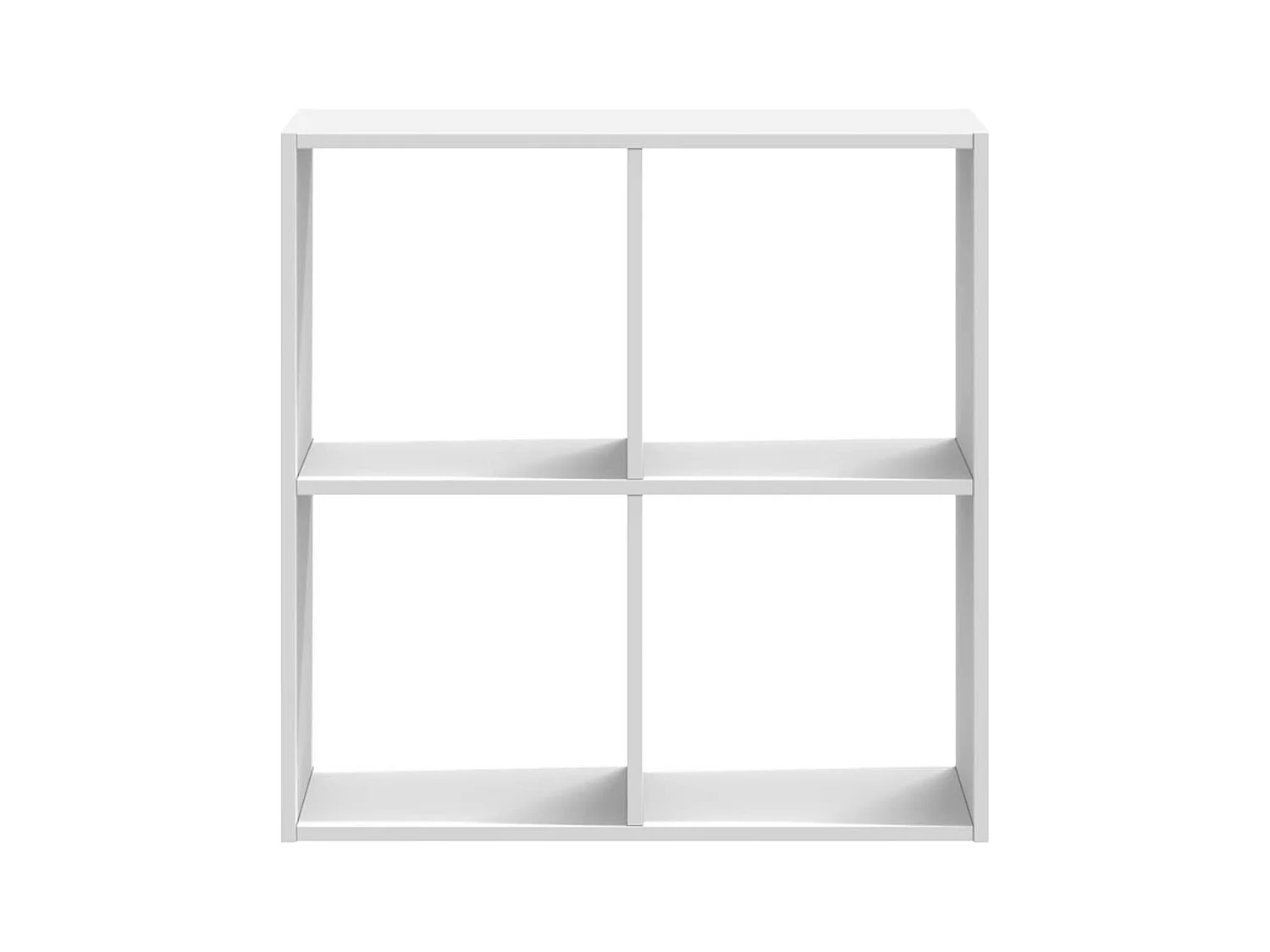 Biblioteca de madera de ingeniería blanca 68,5x32x68,5 cm ES724676