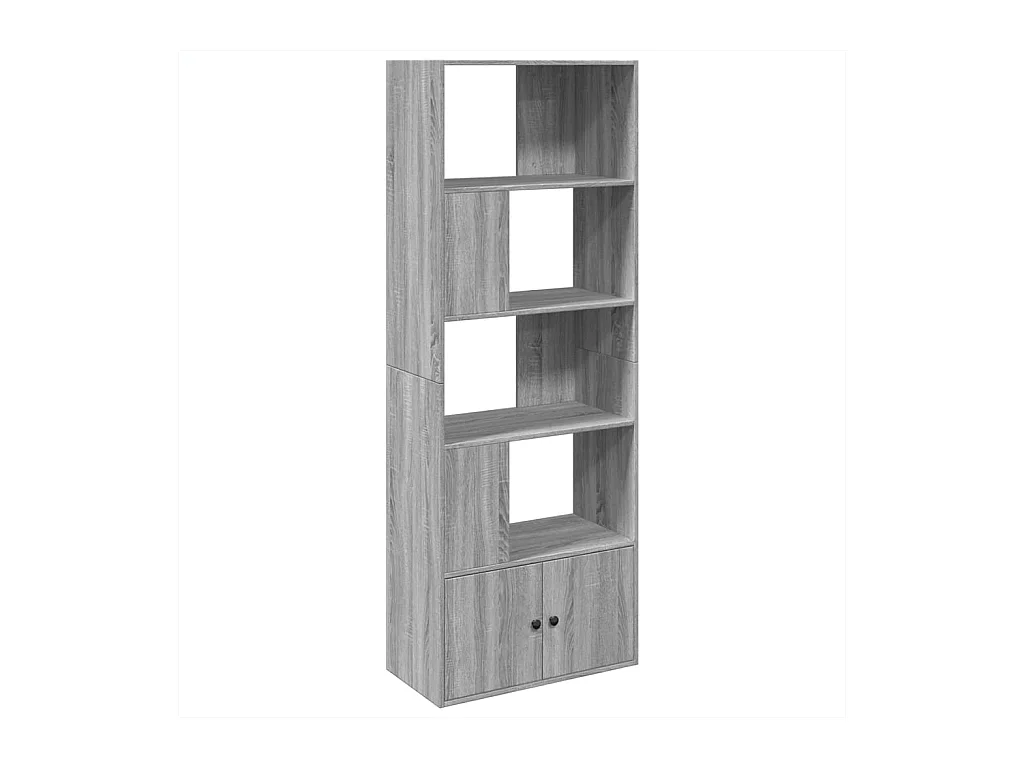Biblioteca madera de ingeniería gris Sonoma 70x36x189 cm ES991837