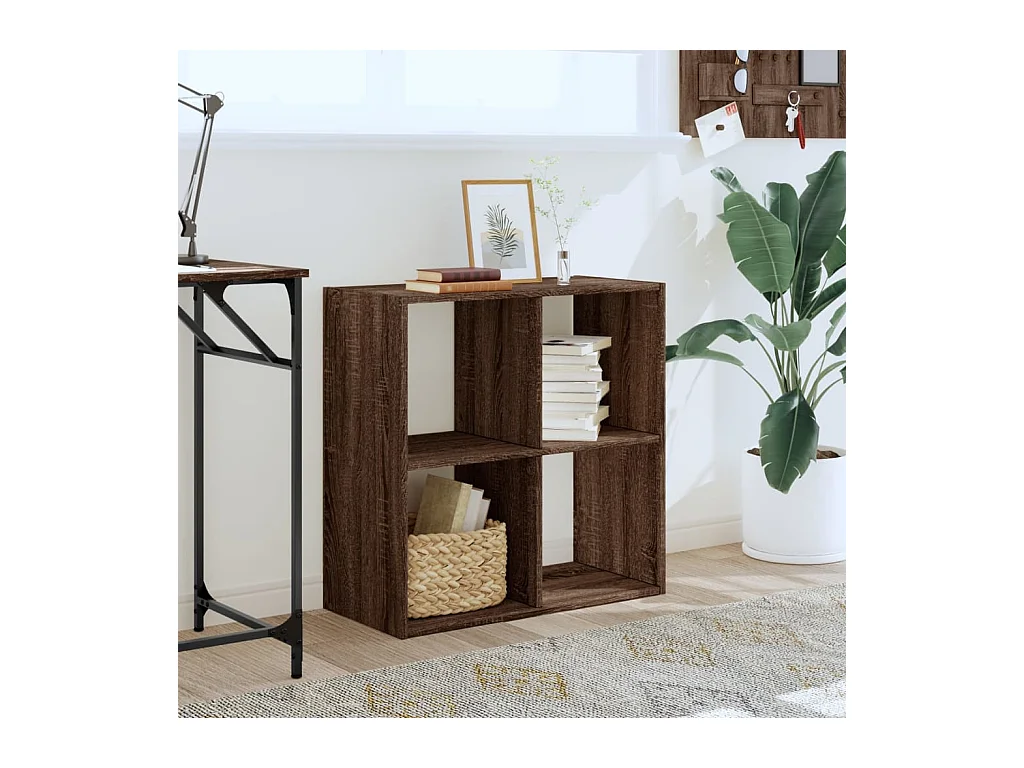 Bibliothèque chêne marron 68,5x32x68,5 cm bois d'ingénierie FR396067