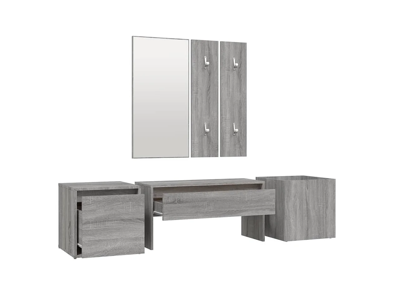 Ensemble de meubles de couloir Sonoma gris Bois d'ingénierie FR255073
