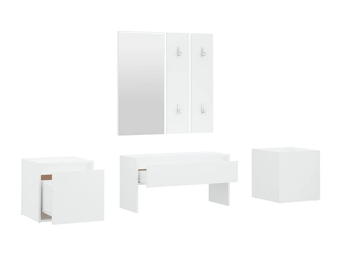 Ensemble de meubles de couloir Blanc Bois d'ingénierie FR858847