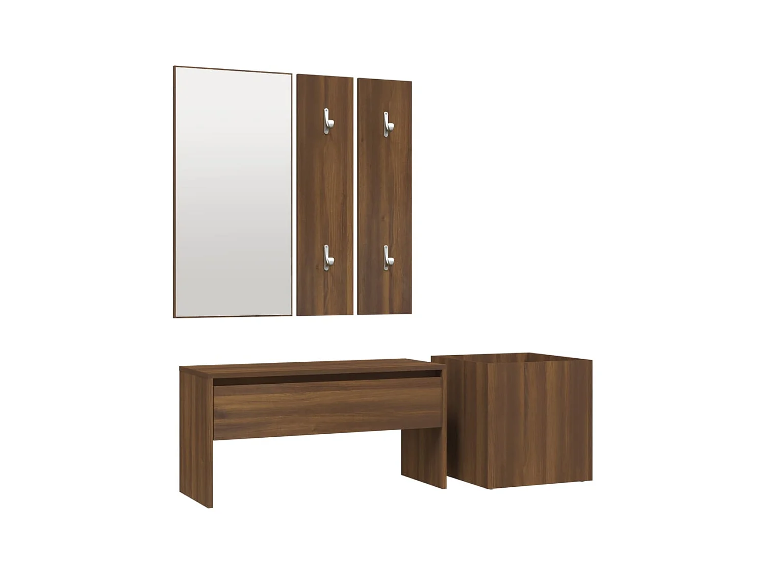 Ensemble de meubles de couloir Chêne marron Bois d'ingénierie FR573279