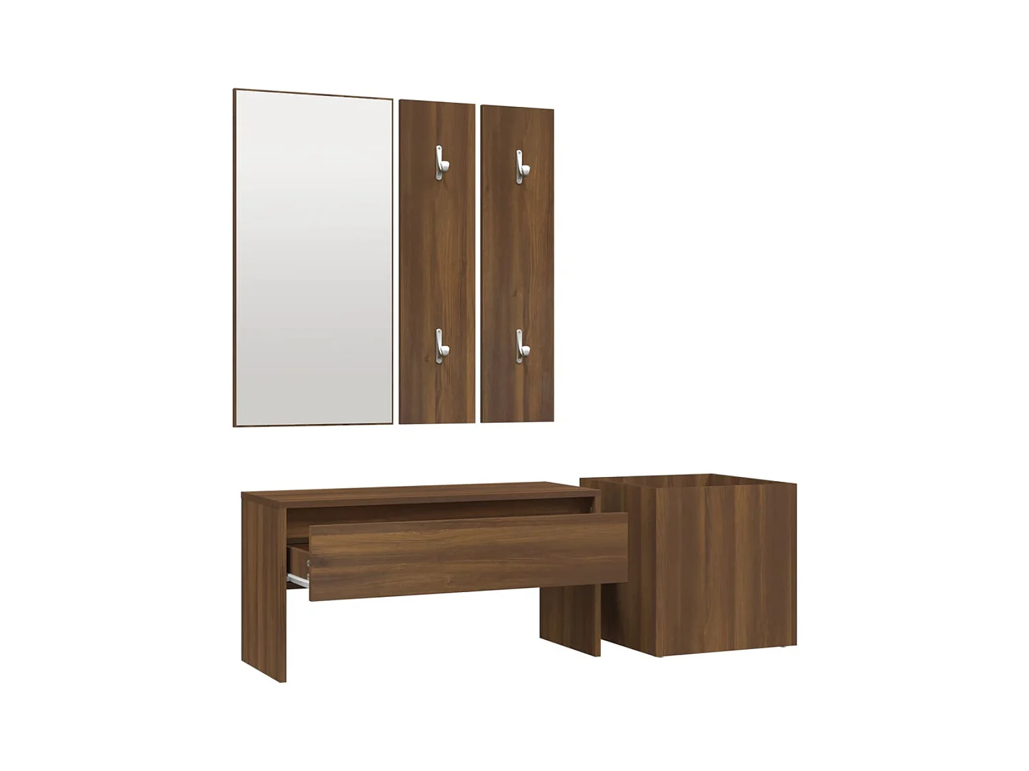 Ensemble de meubles de couloir Chêne marron Bois d'ingénierie FR573279