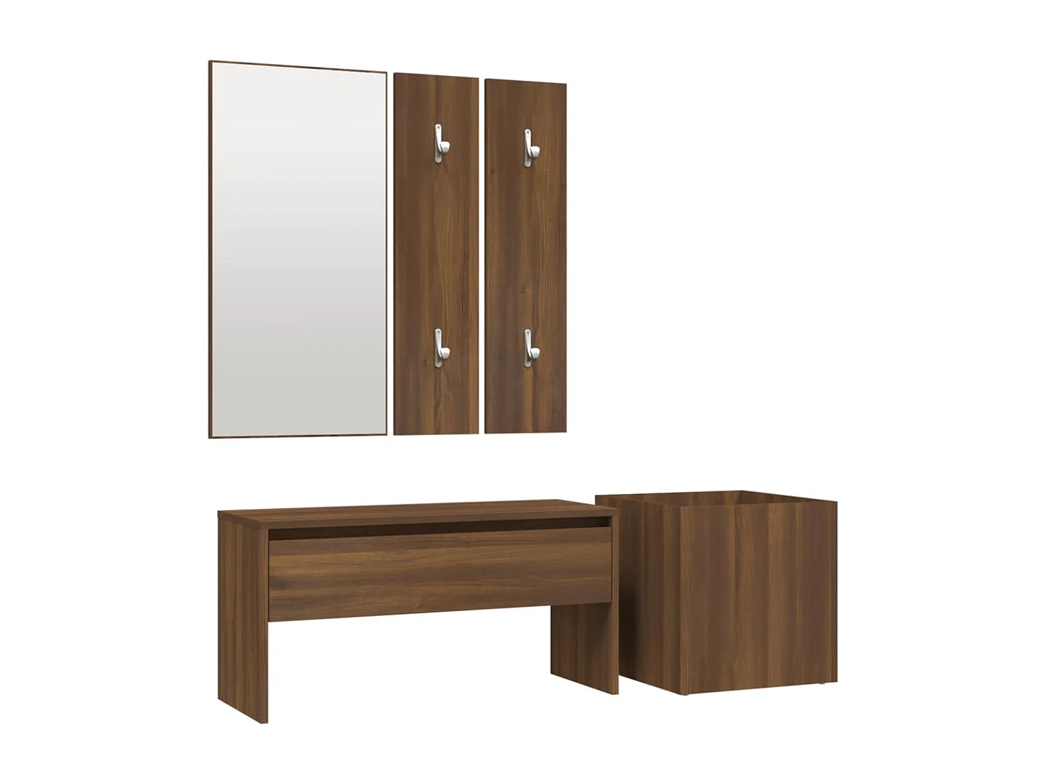 Ensemble de meubles de couloir Chêne marron Bois d'ingénierie FR573279