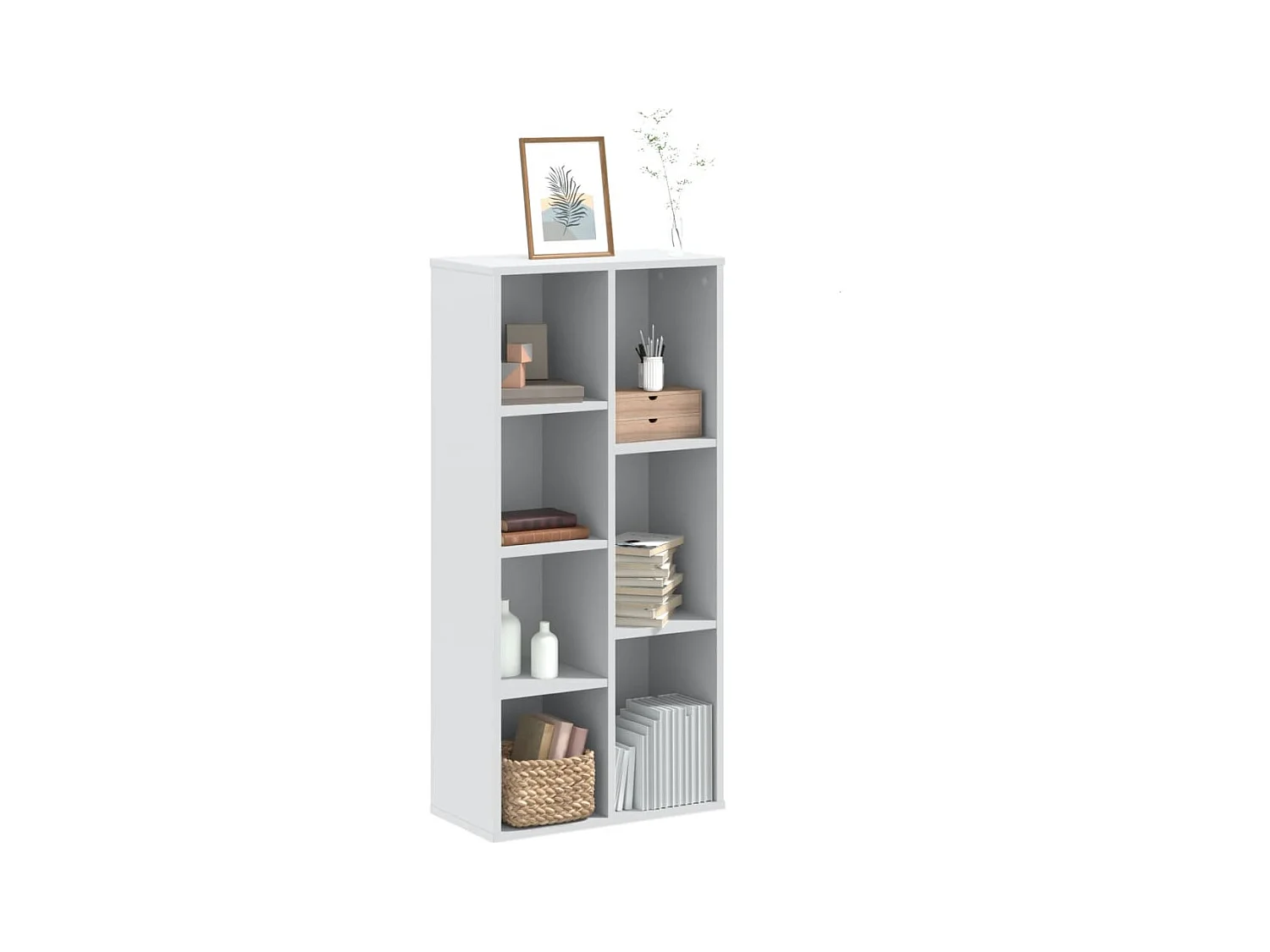 Bibliothèque blanc 50x25x105 cm bois d'ingénierie FR553438