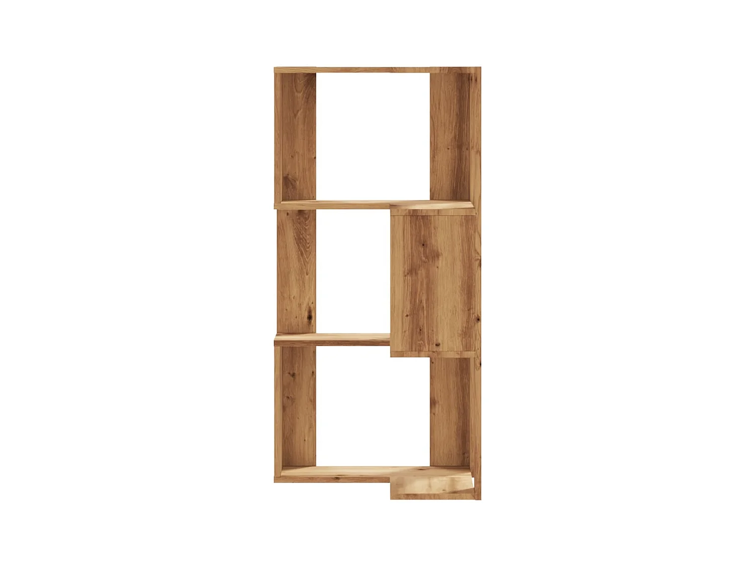 Biblioteca esquina 3 niveles madera roble artisan 50x50x102 cm ES563660