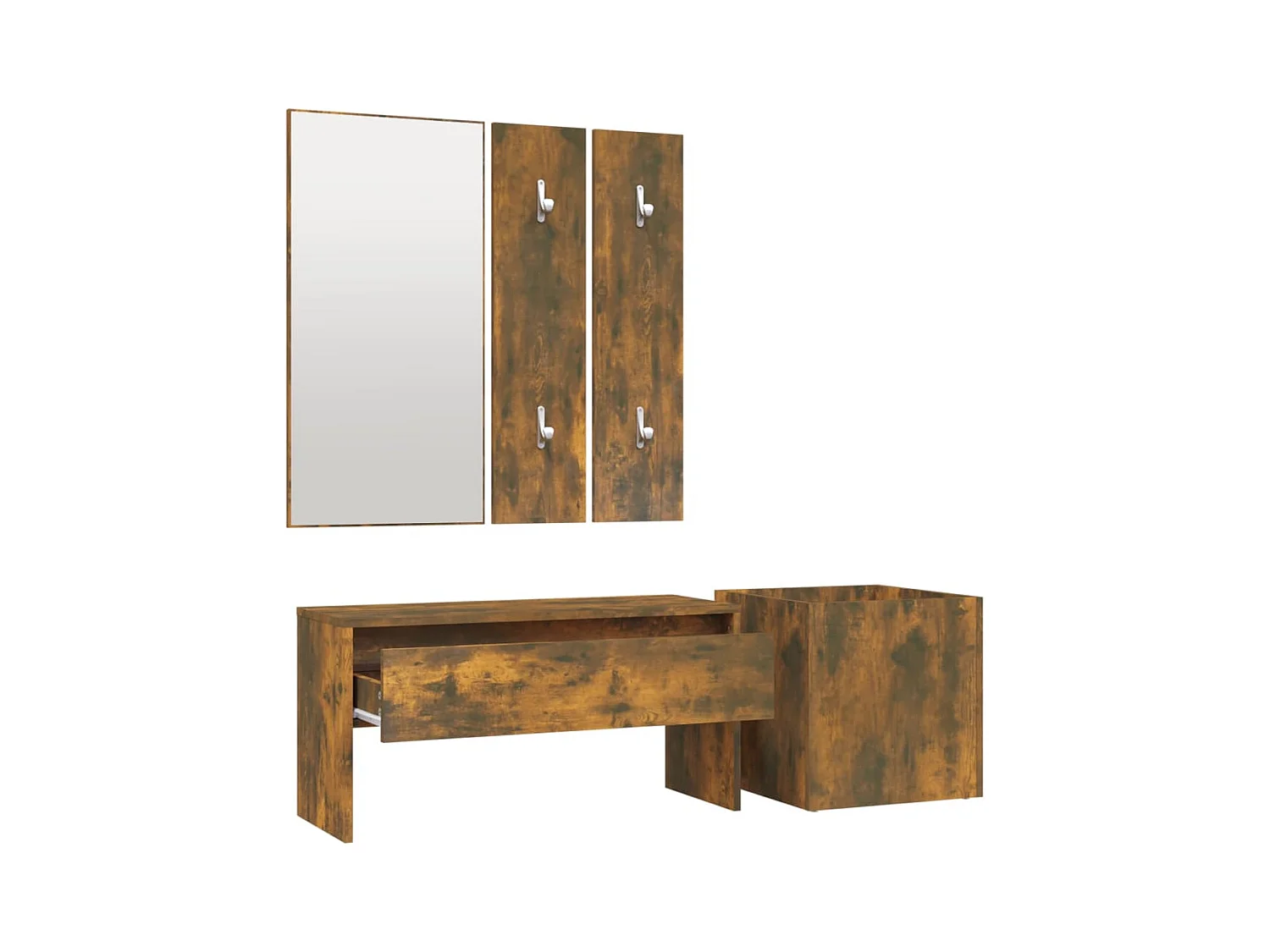 Ensemble de meubles de couloir Chêne fumé Bois d'ingénierie FR532304