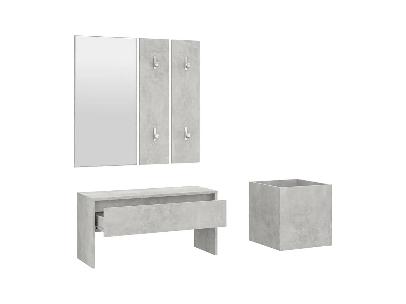 Ensemble de meubles de couloir Gris béton Bois d'ingénierie FR239514