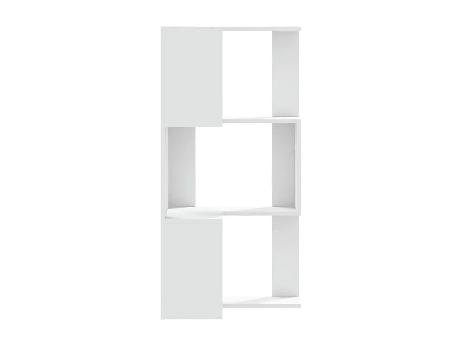 Boekenkast 3-laags hoek 50x50x102 cm bewerkt hout wit BE941082