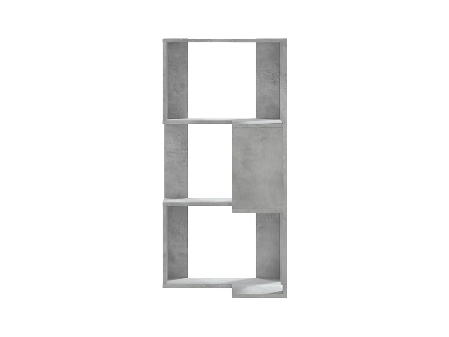 Biblioteca esquina 3 niveles madera gris hormigón 50x50x102 cm ES992037