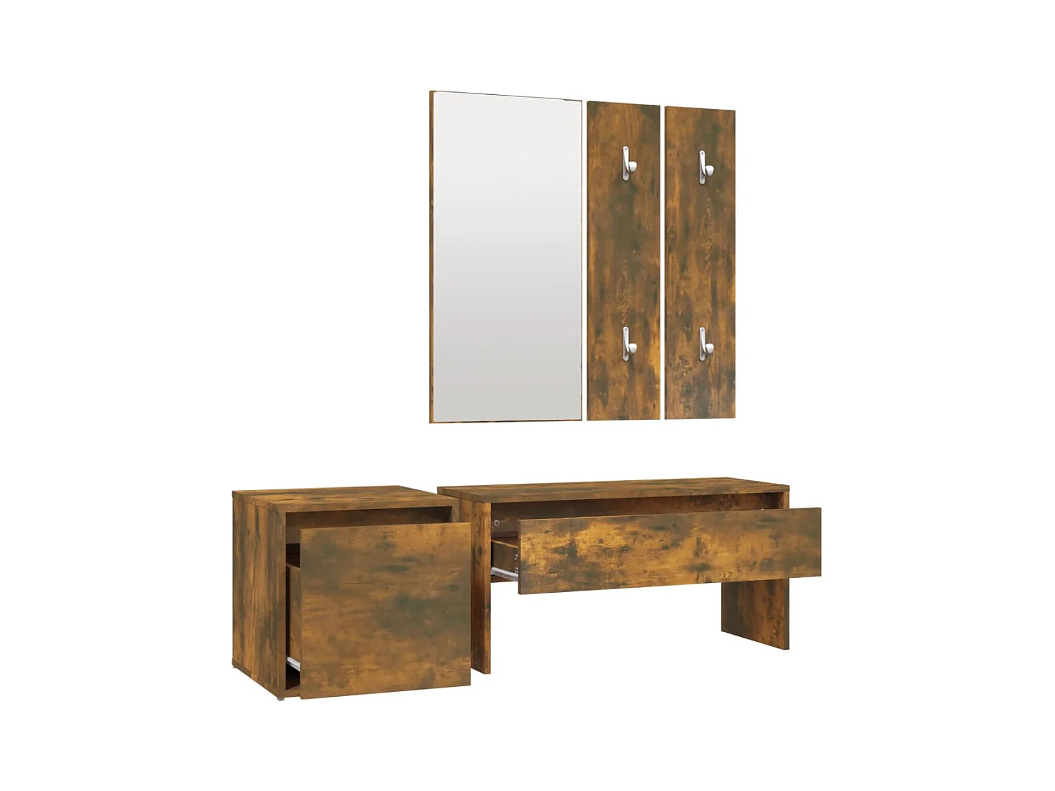Ensemble de meubles de couloir Chêne fumé Bois d'ingénierie FR428151