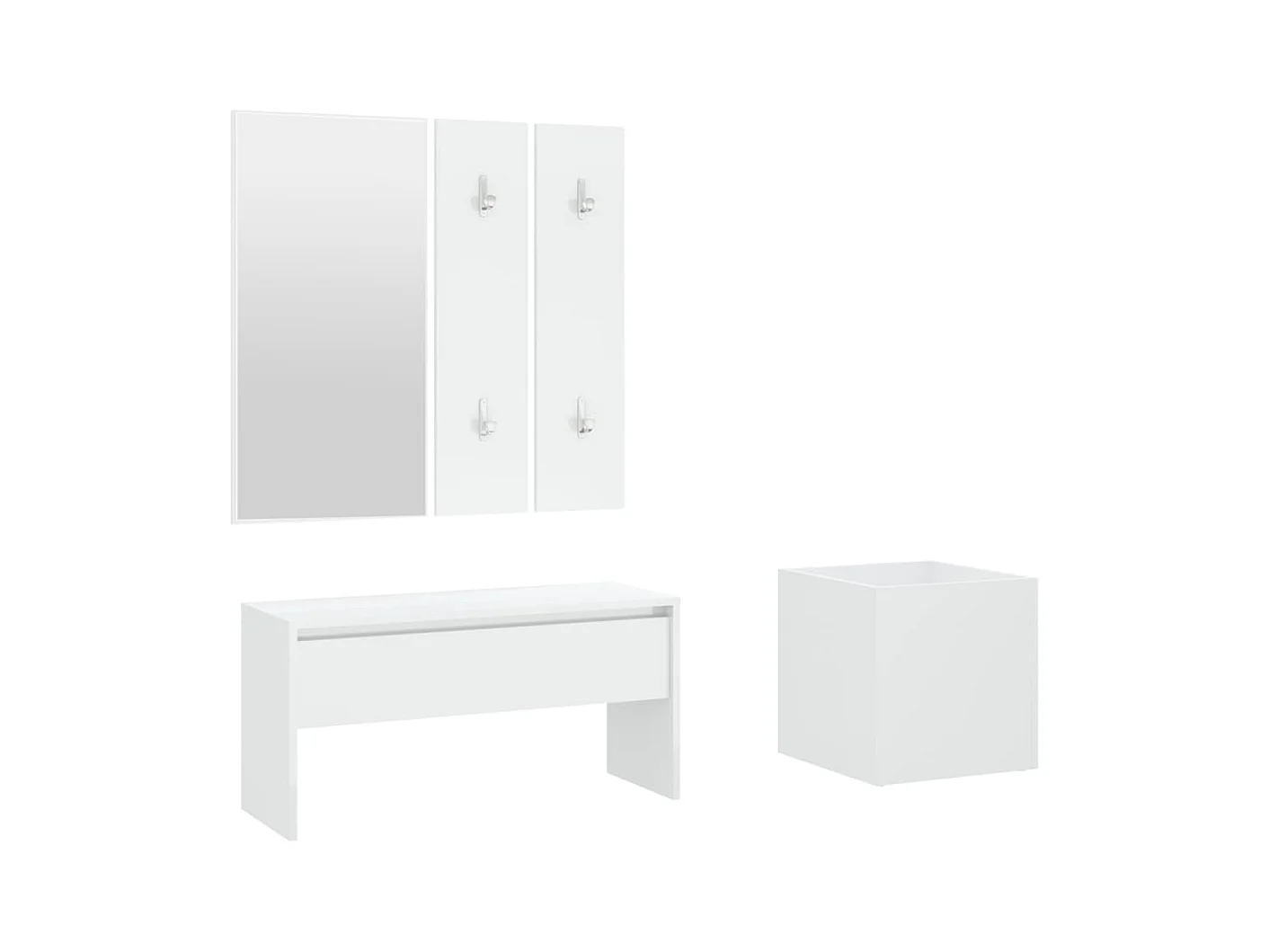 Ensemble de meubles de couloir Blanc Bois d'ingénierie FR742386