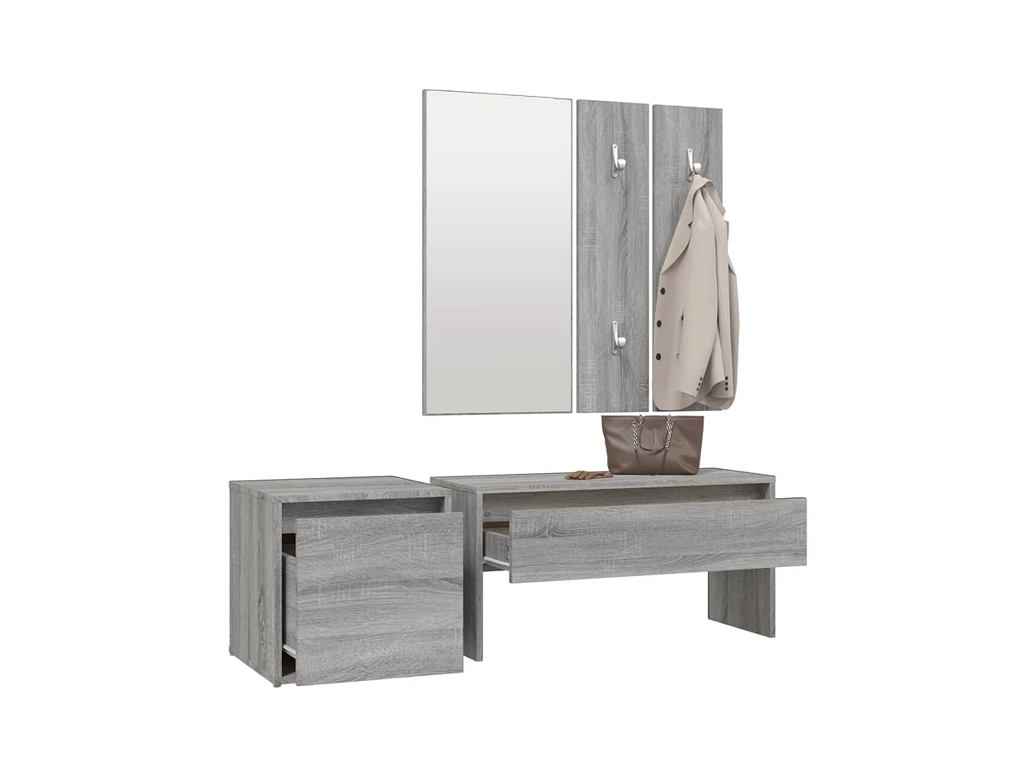 Ensemble de meubles de couloir Sonoma gris Bois d'ingénierie FR568495